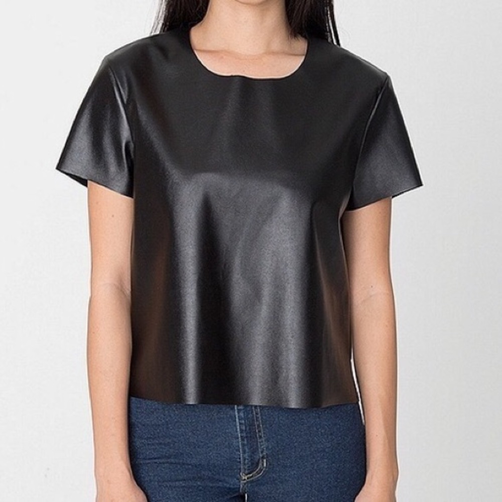 American apparel vegan leather tee